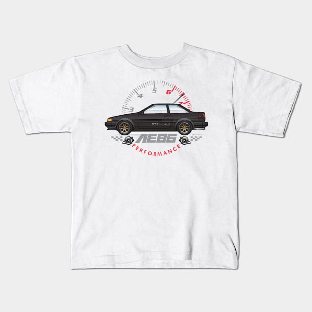 Black Coupe Kids T-Shirt by JRCustoms44